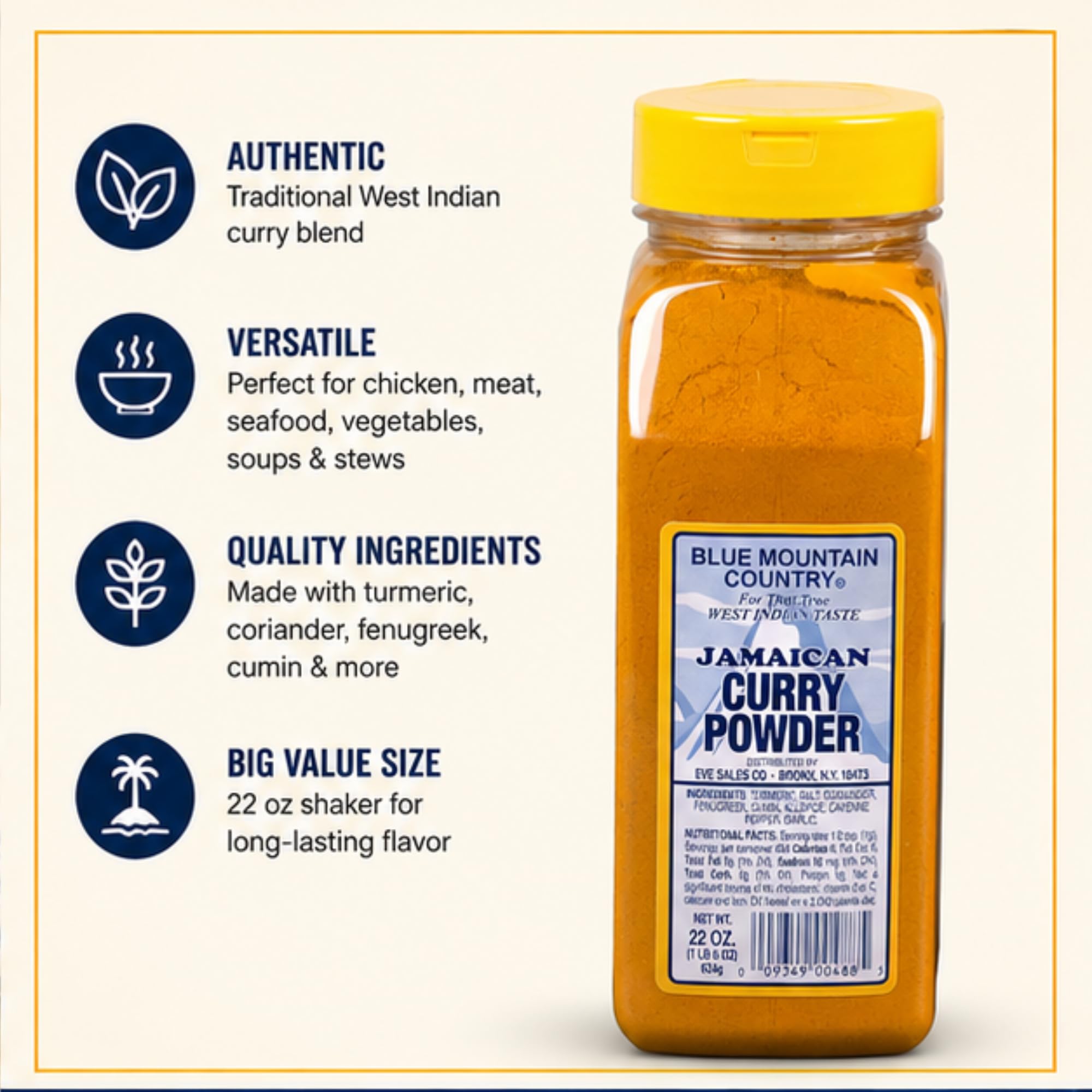 Amazon.com : Blue Mountain Country Jamaican Curry Powder, 22 Ounce